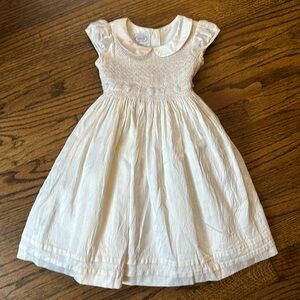Vintage Talbots Kids Smocked Silk Dress